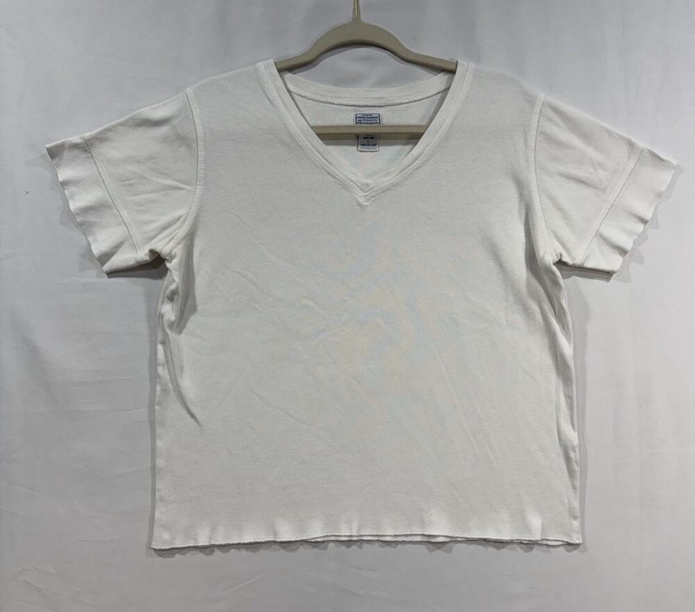 Vintage 90s Abercrombie & Fitch White Ladies Tshirt Sz L